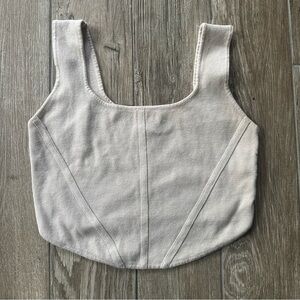 House of Harlow 1960 Neutral Beige Knit Top size Large